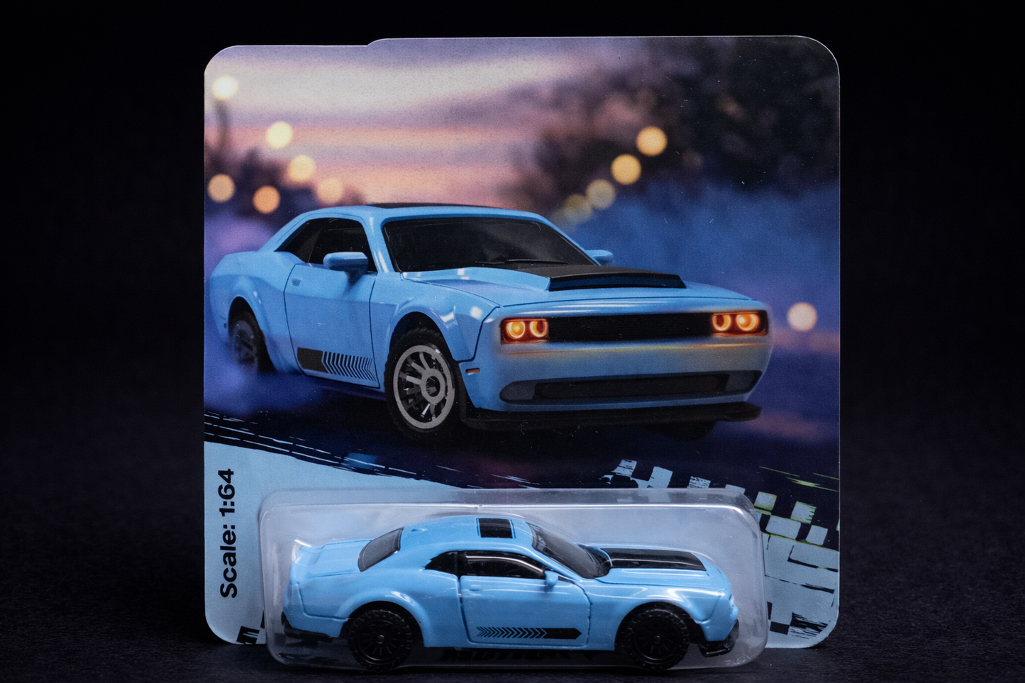 Dodge Challenger 1:64 scale metal model.