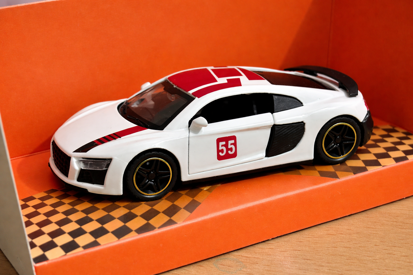 Audi R8 1:43 scale diecast model.