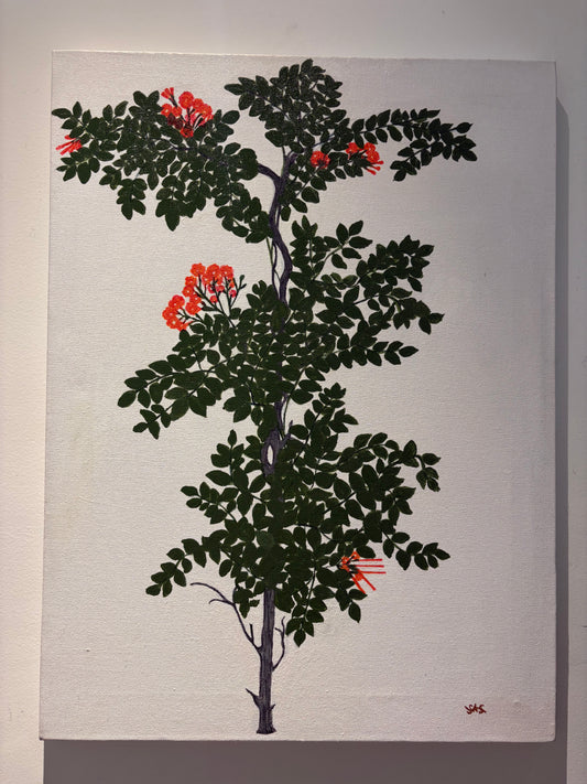 Stretched Canvas painting 18*24 size Plant Theme