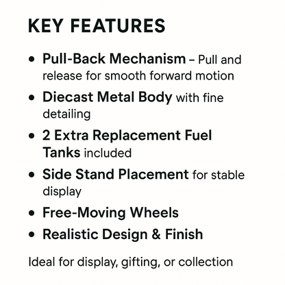 Diecast Bike Royal Enfield Bullet-With extra fuel tank