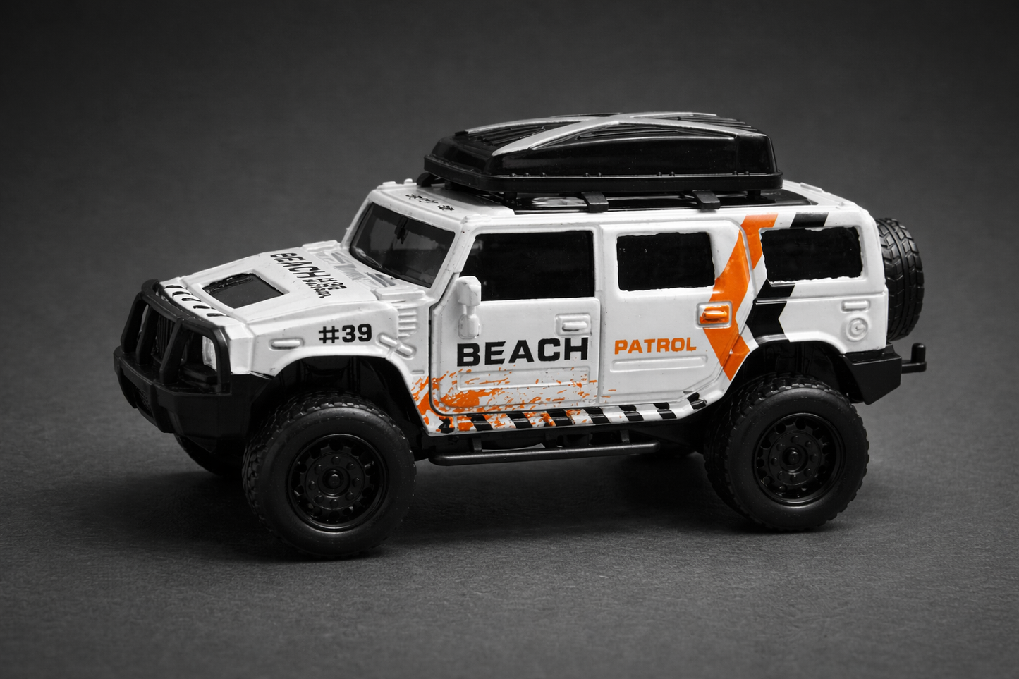 Hummer H2 "Beach Patrol" diecast car model 1:36 scale.
