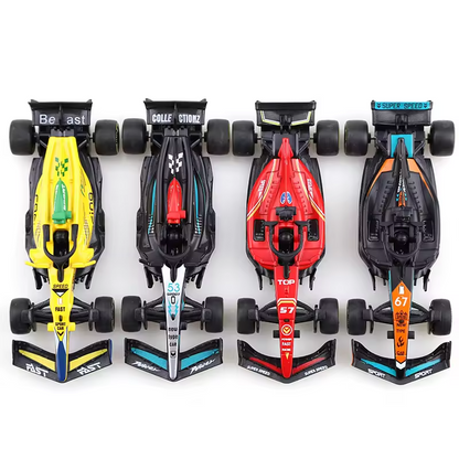 Formula 1 scale model cars.