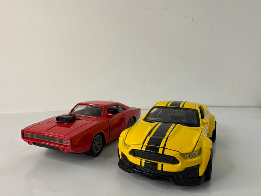 Combo-1:36 scale Dodge Charger+Ford Mustang GT