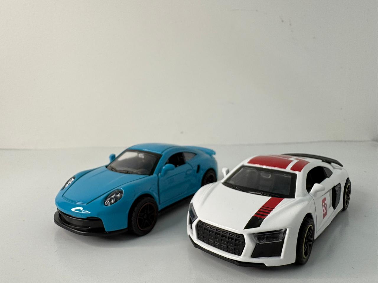 Combo-Audi R8+Porsche 911 GT3 1:43 scale.