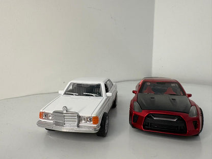 Combo-1:36 scale Nissan GT-R + Mercedes-Benz W123.
