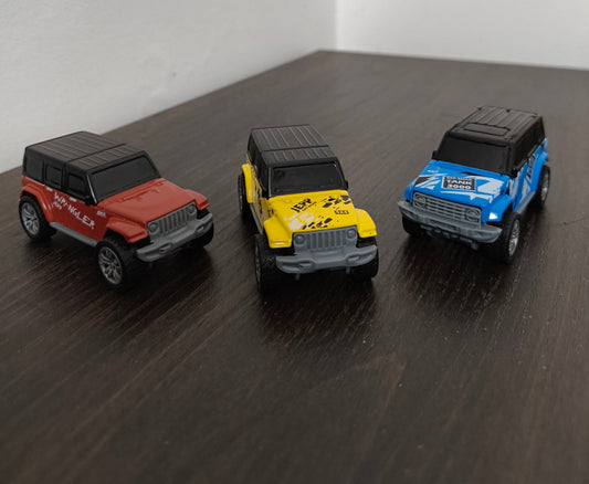 3 jeep scale models 1:64 scale.